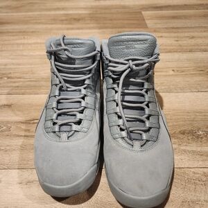 Jordan 10 Men's Gray High-Top Sneakers